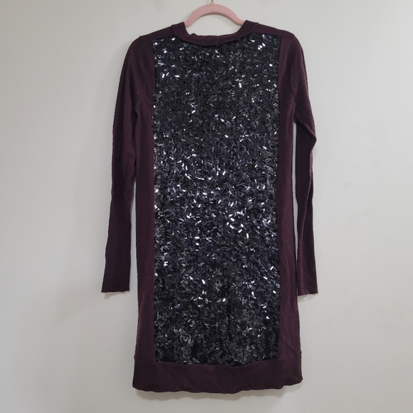 Diane Von Furstenberg purple wool sequin dress S - Picture 2 of 7
